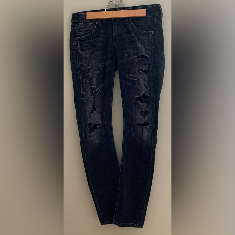 AGOLDE Distressed Black Jeans